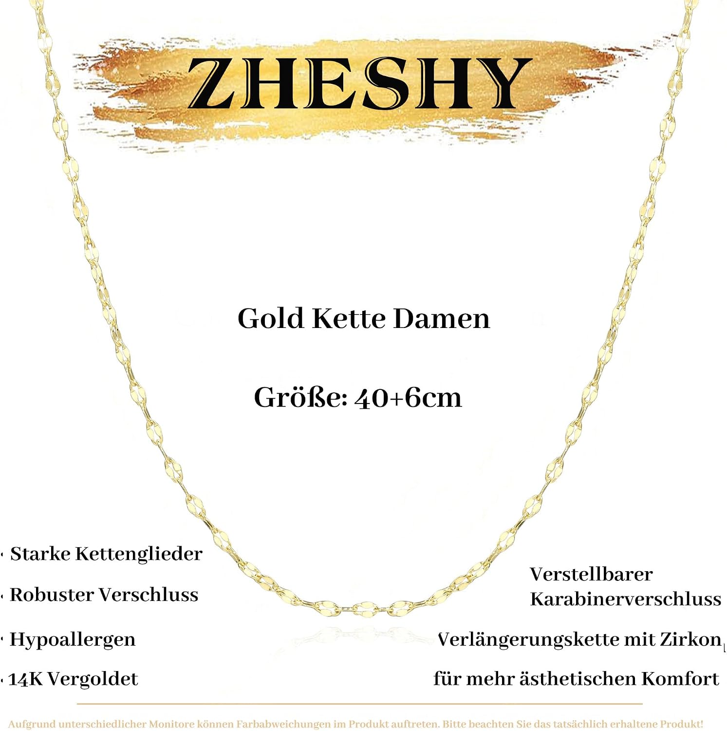Thumbnail 4 de ZHESHY Gold Silber 925 Kette Damen 40cm
