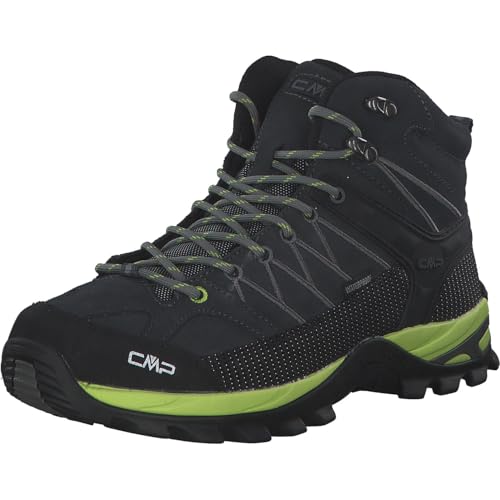 Detalle de CMP Rigel Mid Trekking Shoes Wp da Uomo – Antracite/Limegreen, taglia 46