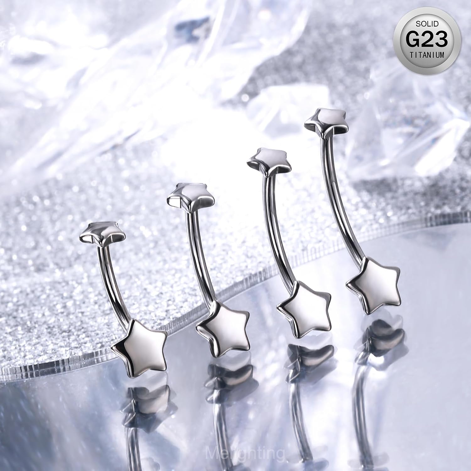 Thumbnail 2 de Melighting piercing ombelico titanio Stella