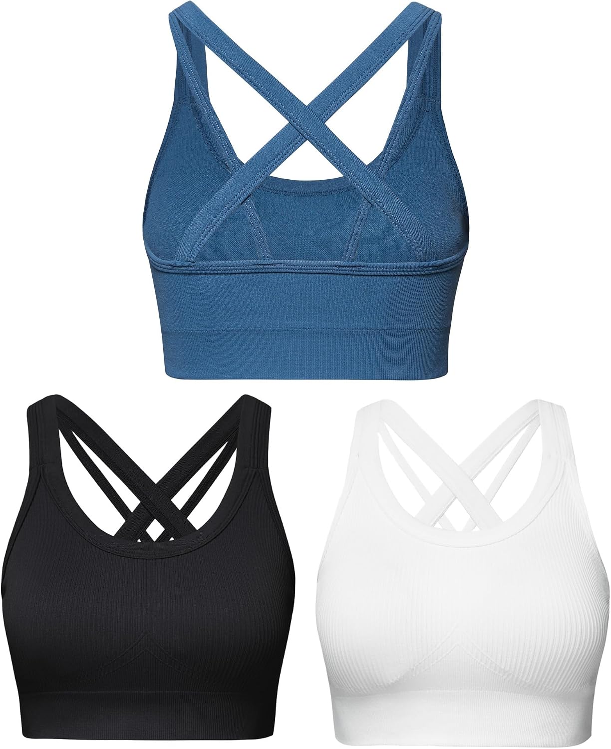 Detalle de Sports Bras for Women HIigh Support: Criss-Cross Back Padded High-Impact, Suitable for Large Bust