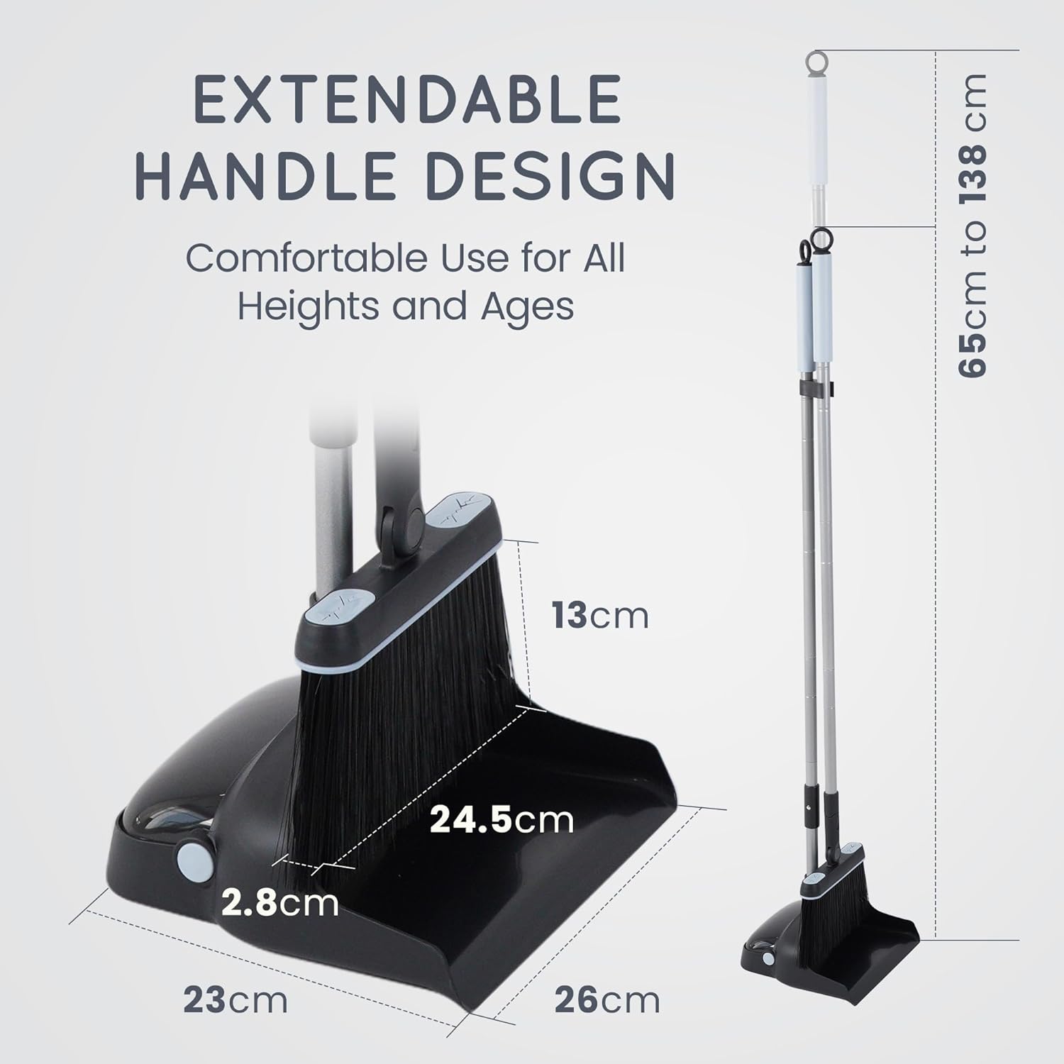 Thumbnail 2 de CUQOO Long Handled Dustpan and Brush Set
