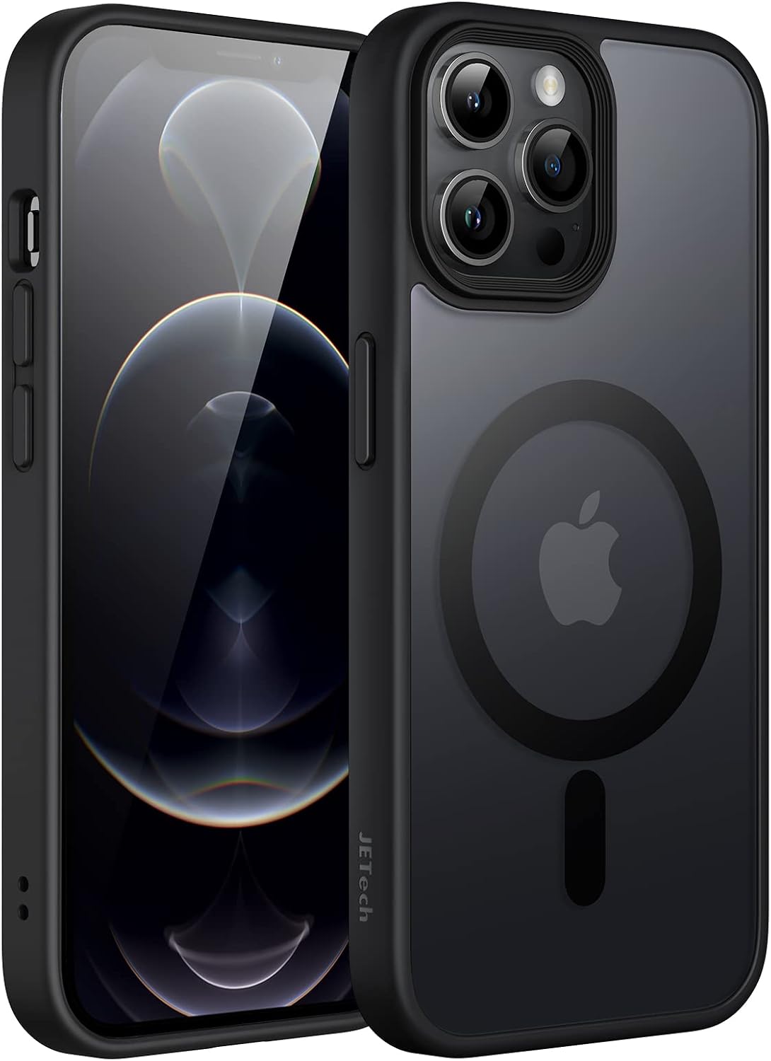 Detalle de JETech 3978- – magnetyczne etui do iPhone 12 Pro Max, czarne, matowe