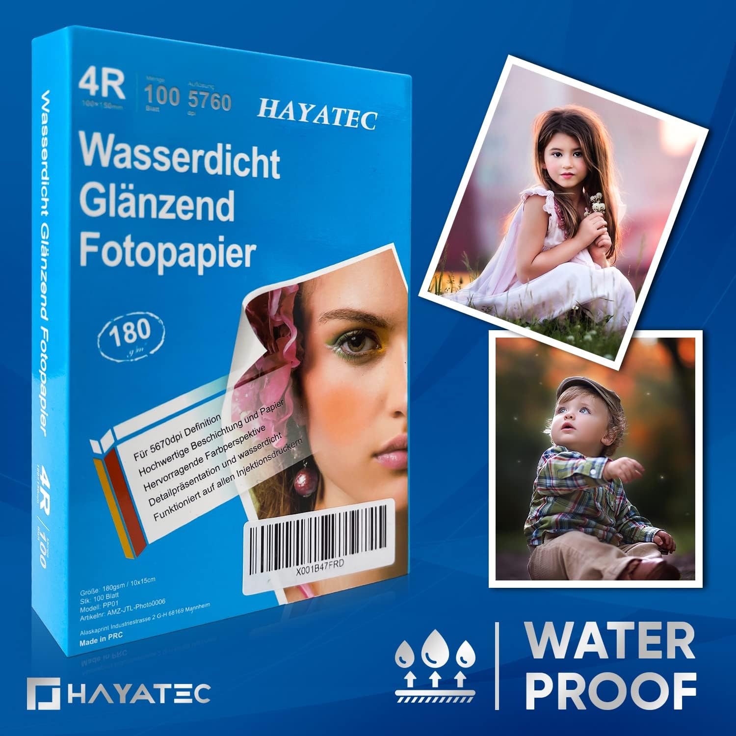 Thumbnail 6 de 100 Blatt Fotopapier 10x15 cm hochglänzend für Tintenstrahldrucker, 180 g/m²