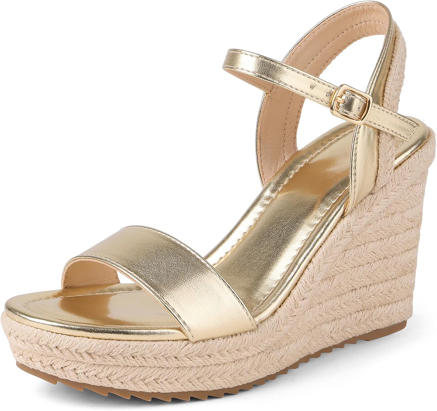 Detalle de mikarka Women's Espadrille Wedge Sandals: Ankle Strap Platform Open Toe Wedges