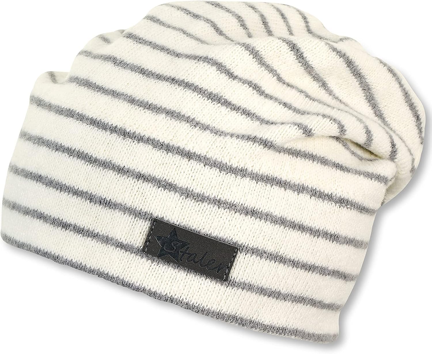 Detalle de Sterntaler Unisex Kinder Mütze Streifen – Slouch-Beanie aus Baumwollmischgewebe