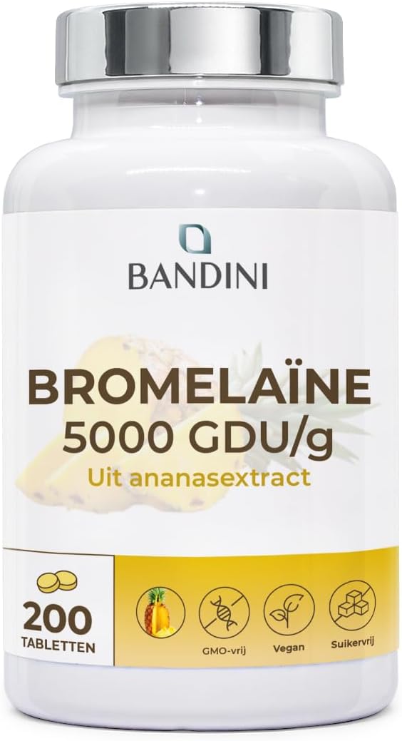 Detalle de BANDINI Bromelaïne 5000 GDU/g, 200 maagresistente tabletten