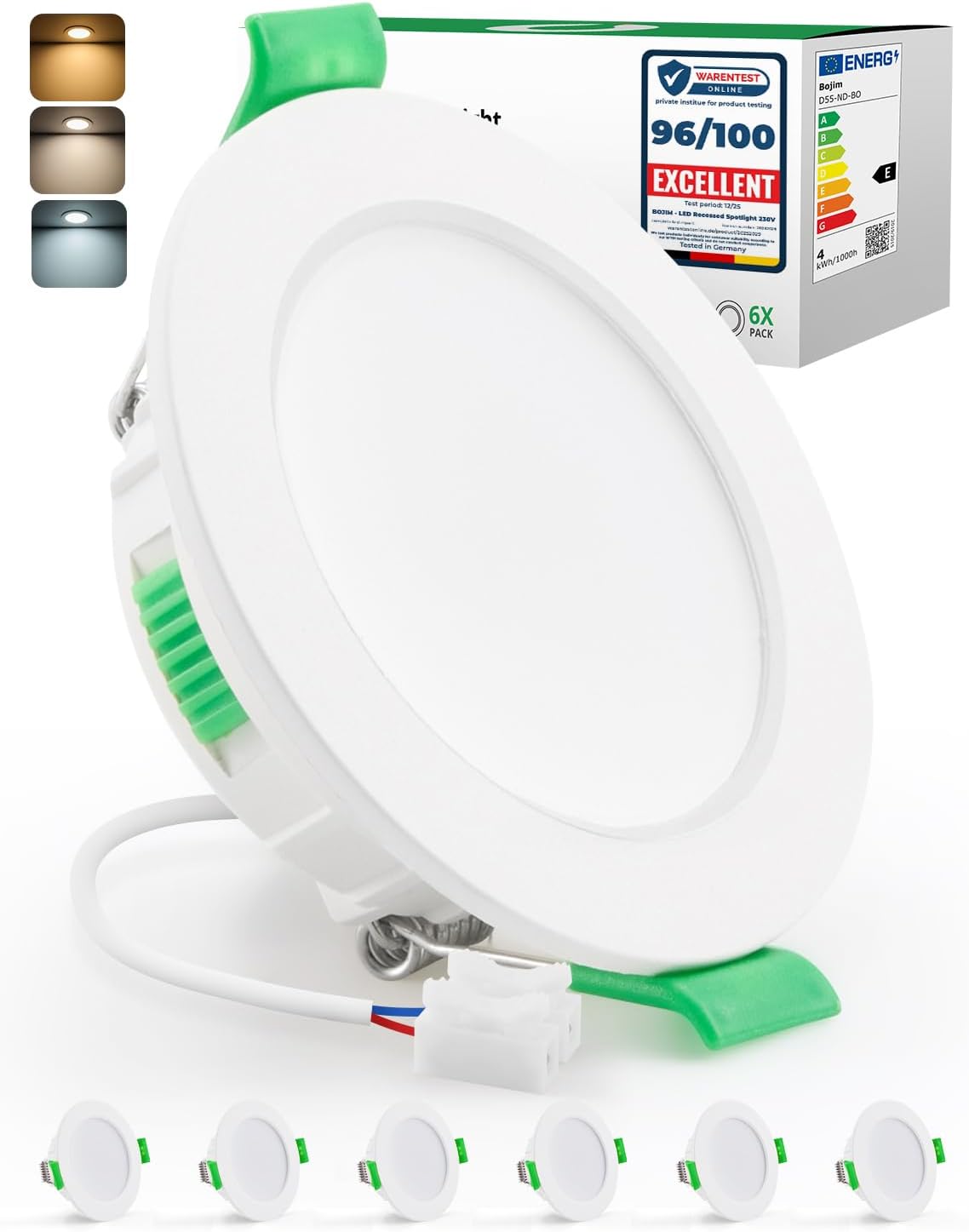 Detalle de Bojim Spot LED encastrable tri-température 4 W ⚡