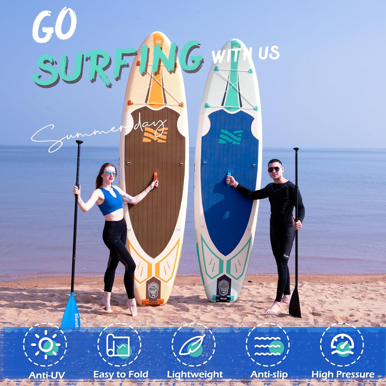 Detalle de Baudelio Inflatable Paddle Board (11’ x 34” x 6”) with Accessories