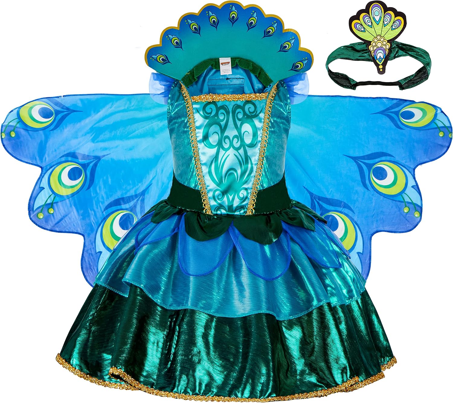 Detalle de Spooktacular Creations Pfauenkleid Kinder 🎭