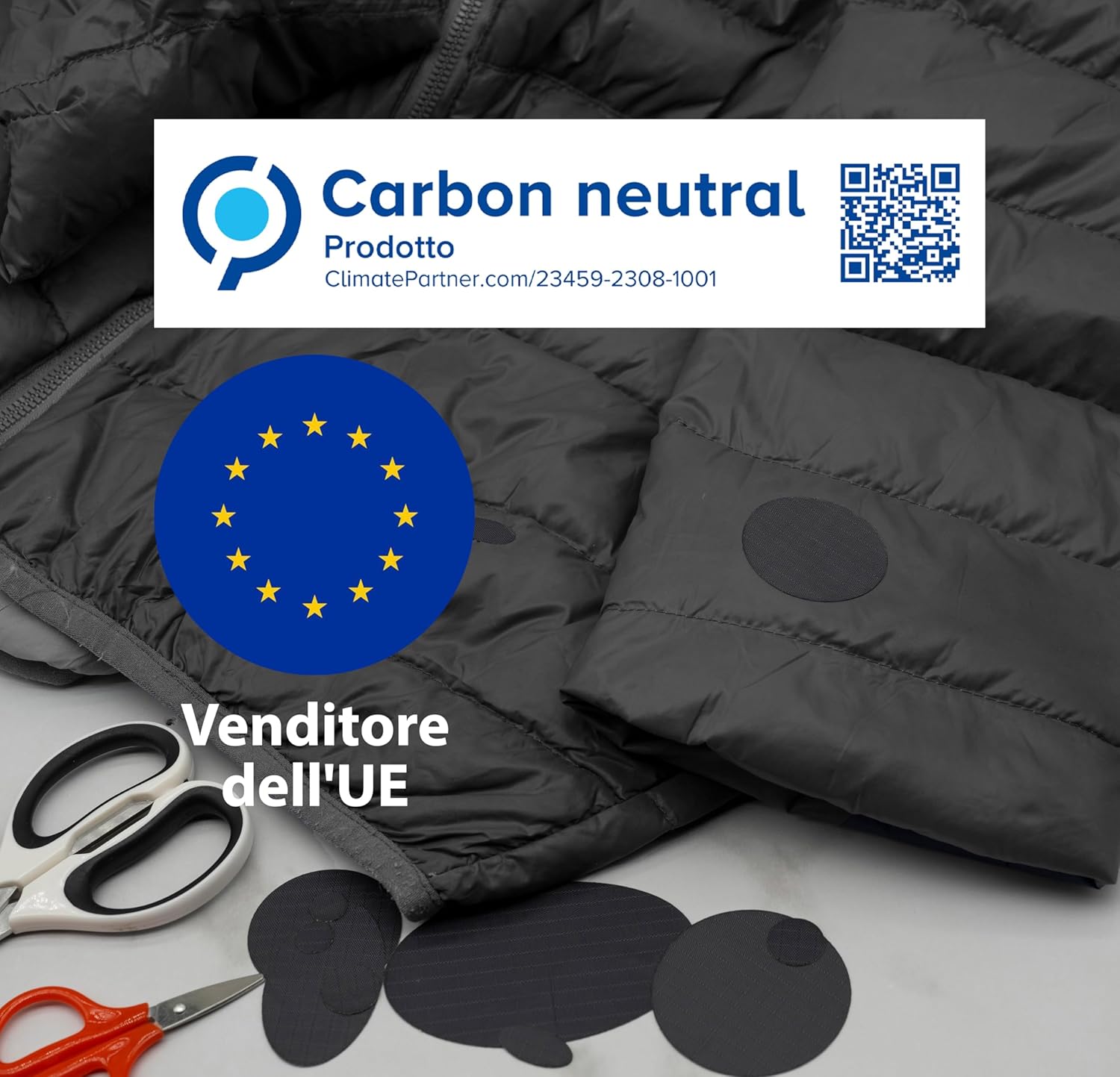 Thumbnail 3 de aZengear Toppe di Riparazione per Piumini – Kit autoadesivo 11 pezzi, Grigio Scuro