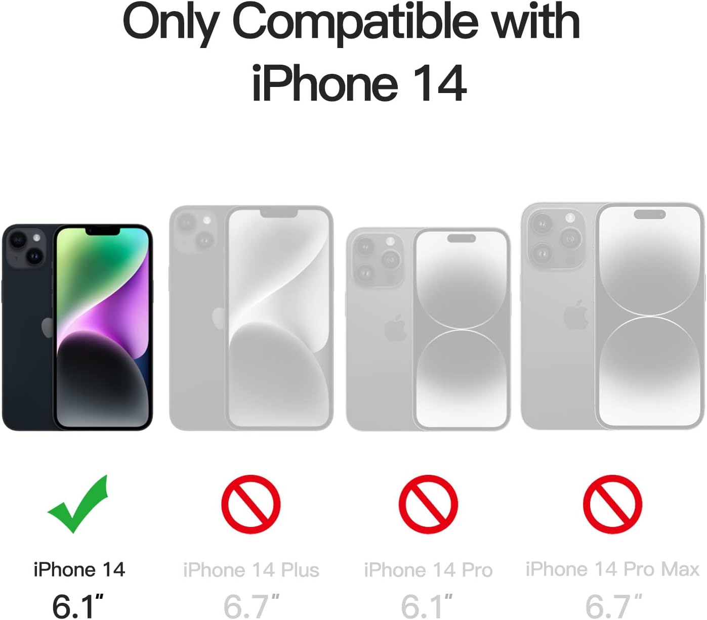 Detalle de JETech Cover Magnetica per iPhone 14 6,1" Nero — Protezione sottile con MagSafe