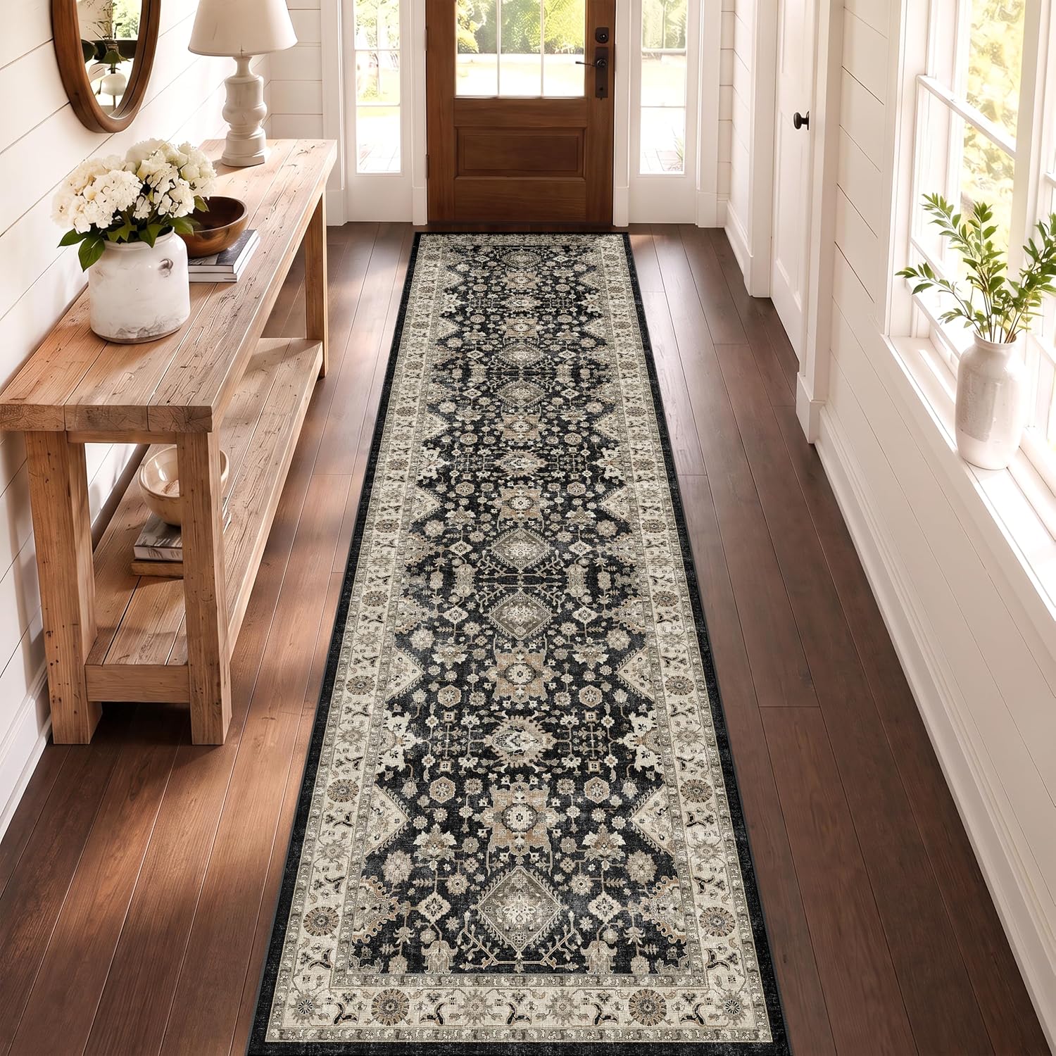 Detalle de Washable 3x12 Runner Rug Non Slip Carpet 🏡