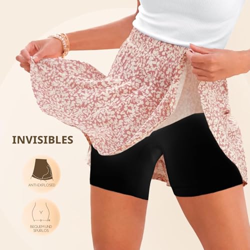 Detalle de YouShow 3 Pack: Pantalón Antirozaduras para Mujer (Bajo Falda) – Negro, Blanco y Beiges, Talla XXL