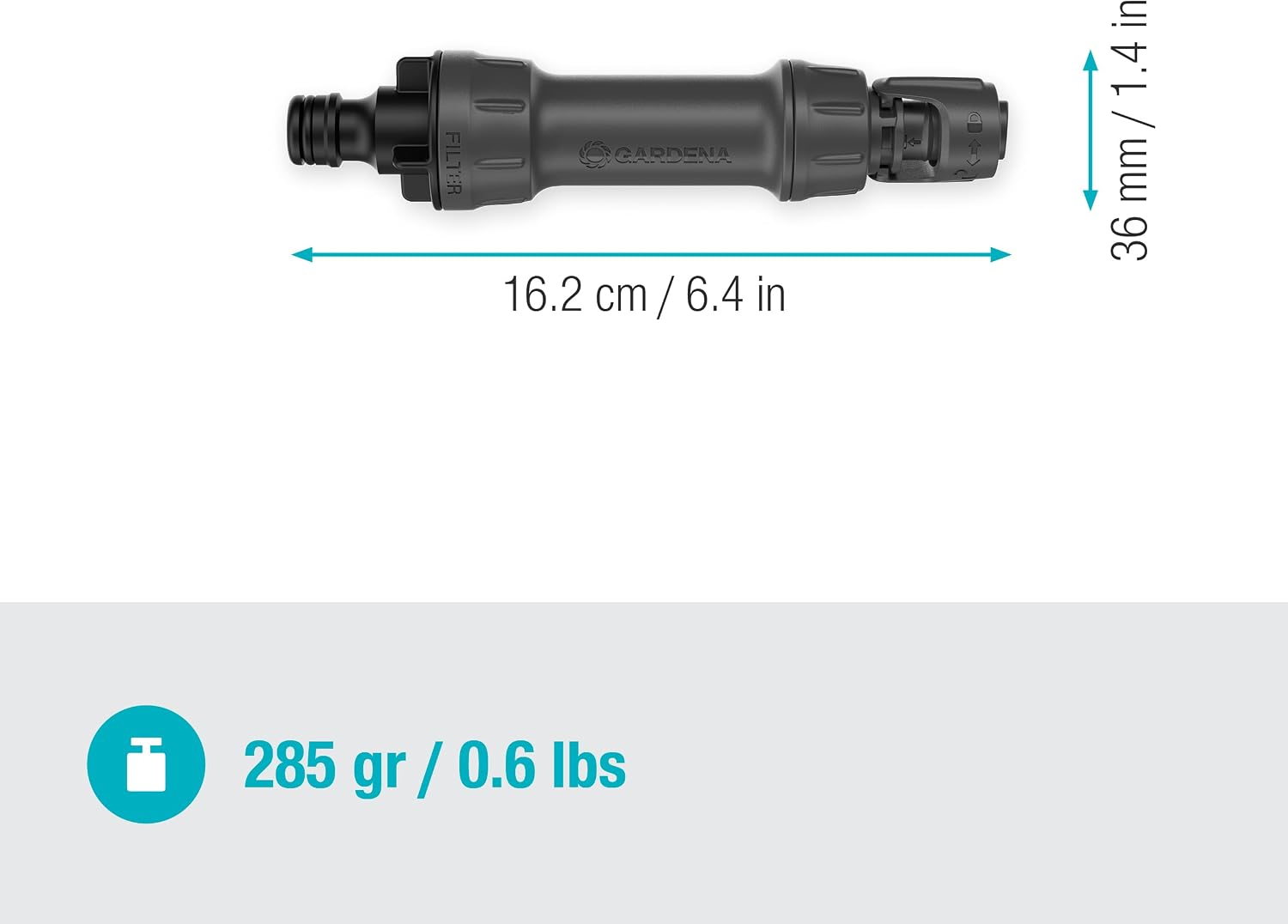 Detalle de Gardena Micro-Drip-System Basisgerät 1000 – Startbaustein für das automatische Bewässerungssystem (13333-20)