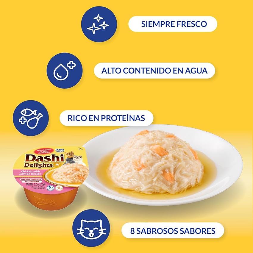 Thumbnail 2 de INABA Dashi Delights 6x70 g — Topping rico en proteínas 😺