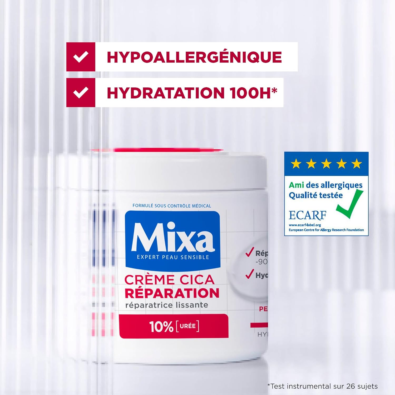Thumbnail 6 de Mixa Crème Cica Réparation – Hydratation longue durée pour peaux très sèches (400 ml)