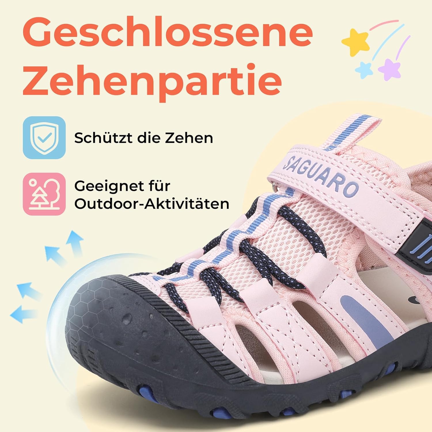 Detalle de SAGUARO Mädchen-Trekkingsandalen 25-38