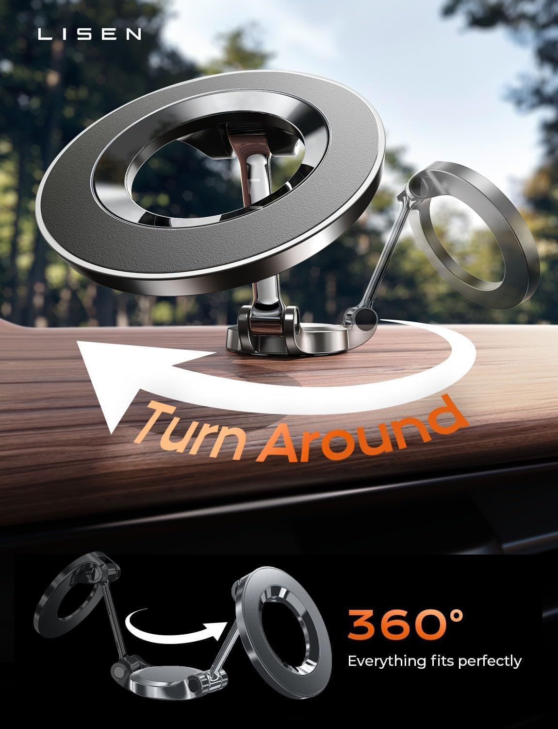 Thumbnail 6 de Lisen MagSafe Car Mount for iPhone 17 Pro Max ⚙