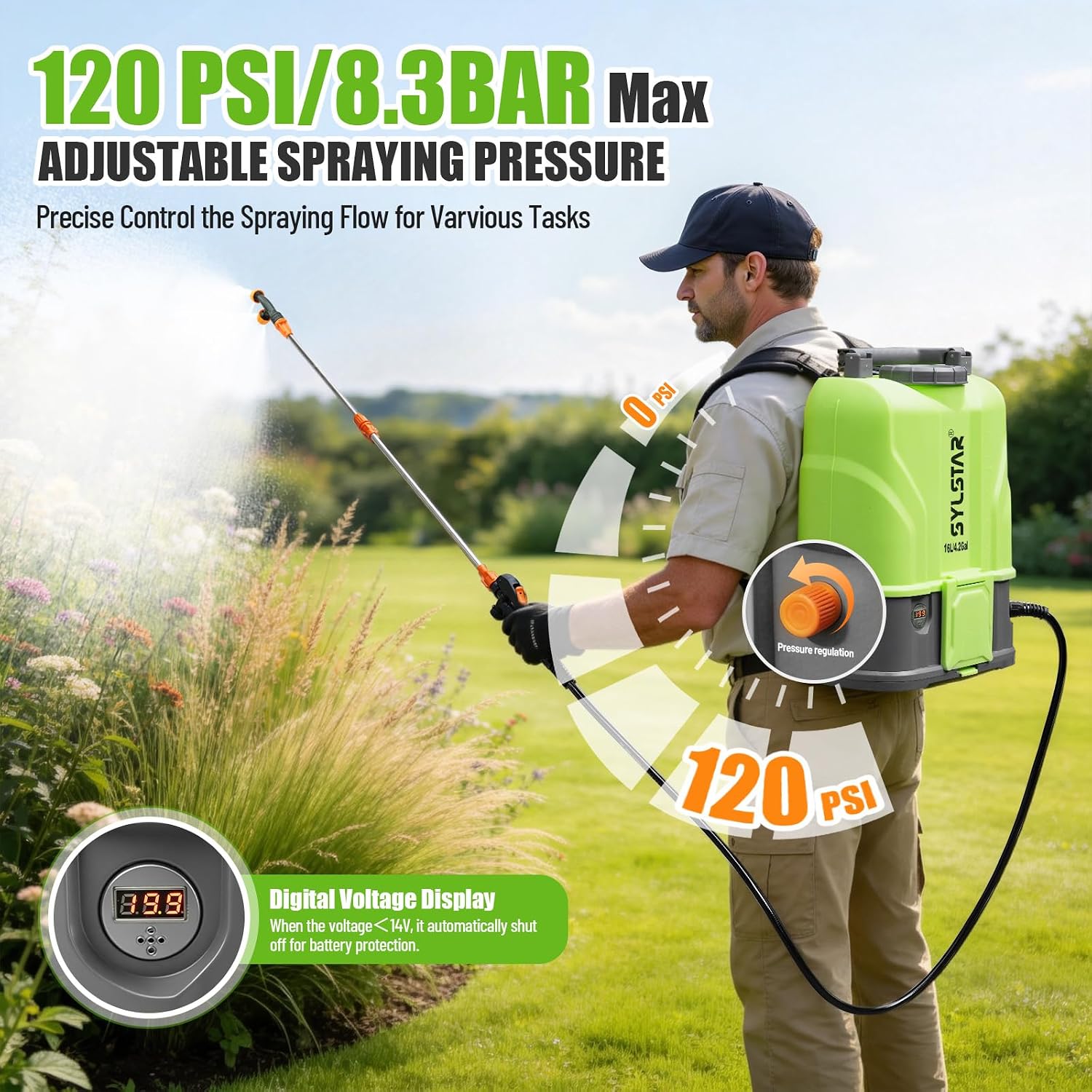 Thumbnail 2 de SYLSTAR 16L Battery Powered Knapsack Sprayer review: practical cordless garden care