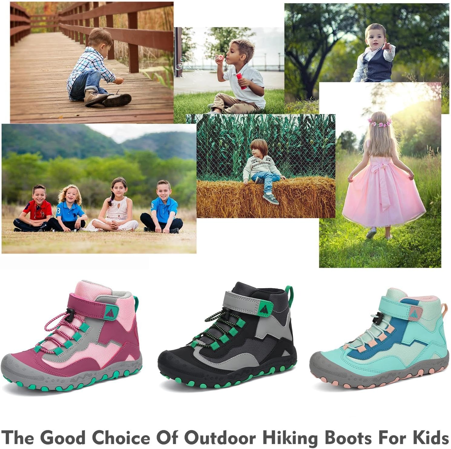 Thumbnail 6 de Mishansha Kinder Wanderschuhe rutschfest Leicht Trekking Wanderstiefel für Jungen Mädchen – Gr. 24–38