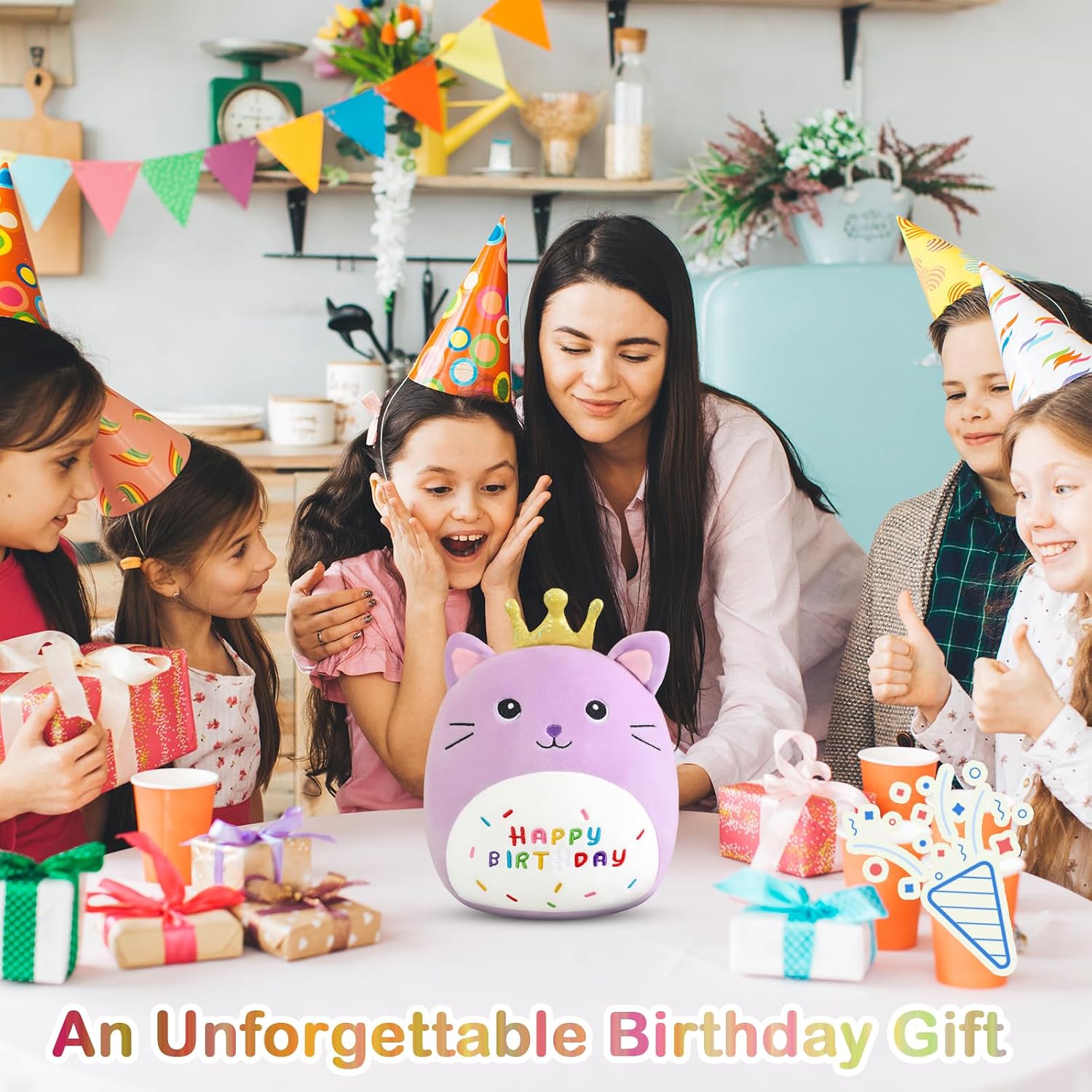 Detalle de Happy Birthday Cat Plush 10 inch