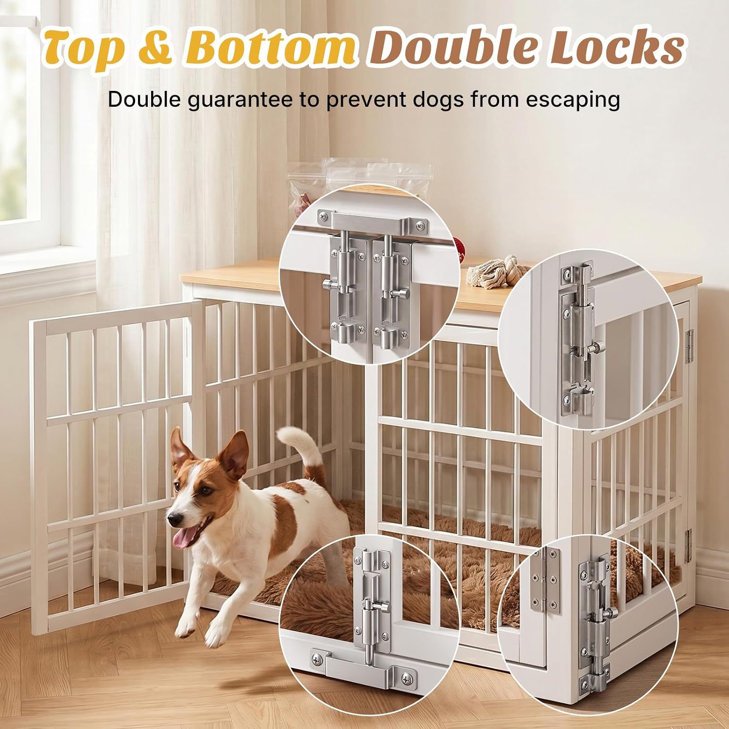 Detalle de DUMOS Dog Crate Furniture 38-Inch