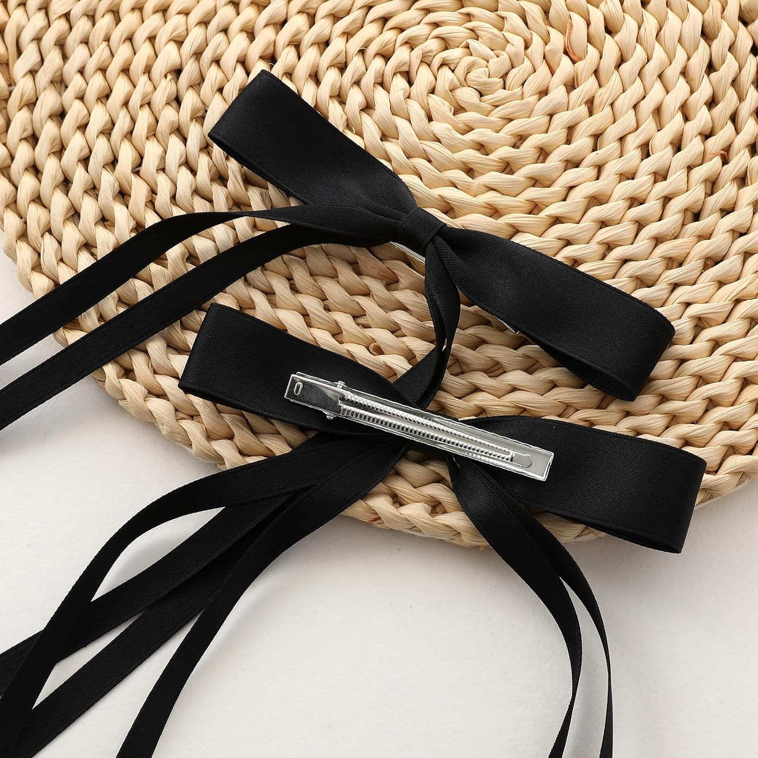 Detalle de WORTL 16-Piece Hair Bow Clips with Long Tails and Alligator Clips