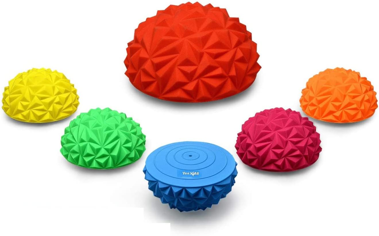 Detalle de Yes4All ZS2H: forme di riccio e disco di equilibrio in PVC, robustezza e stabilità per interno ed esterno