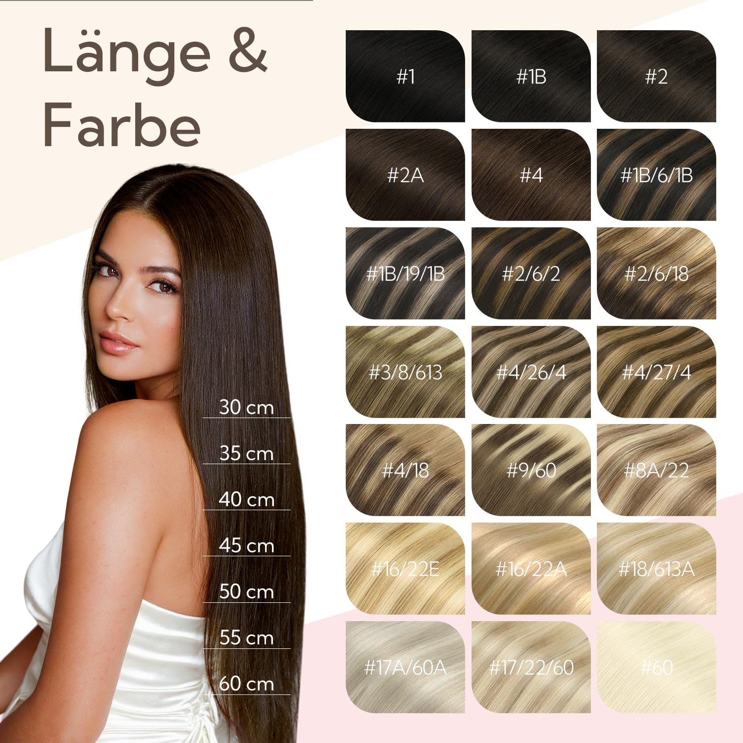 Thumbnail 6 de hotbanana Clip In Extensions Echthaar 50 cm / 120 g – 7-teiliges Set in Aschblond bis Goldblond und Platinblond