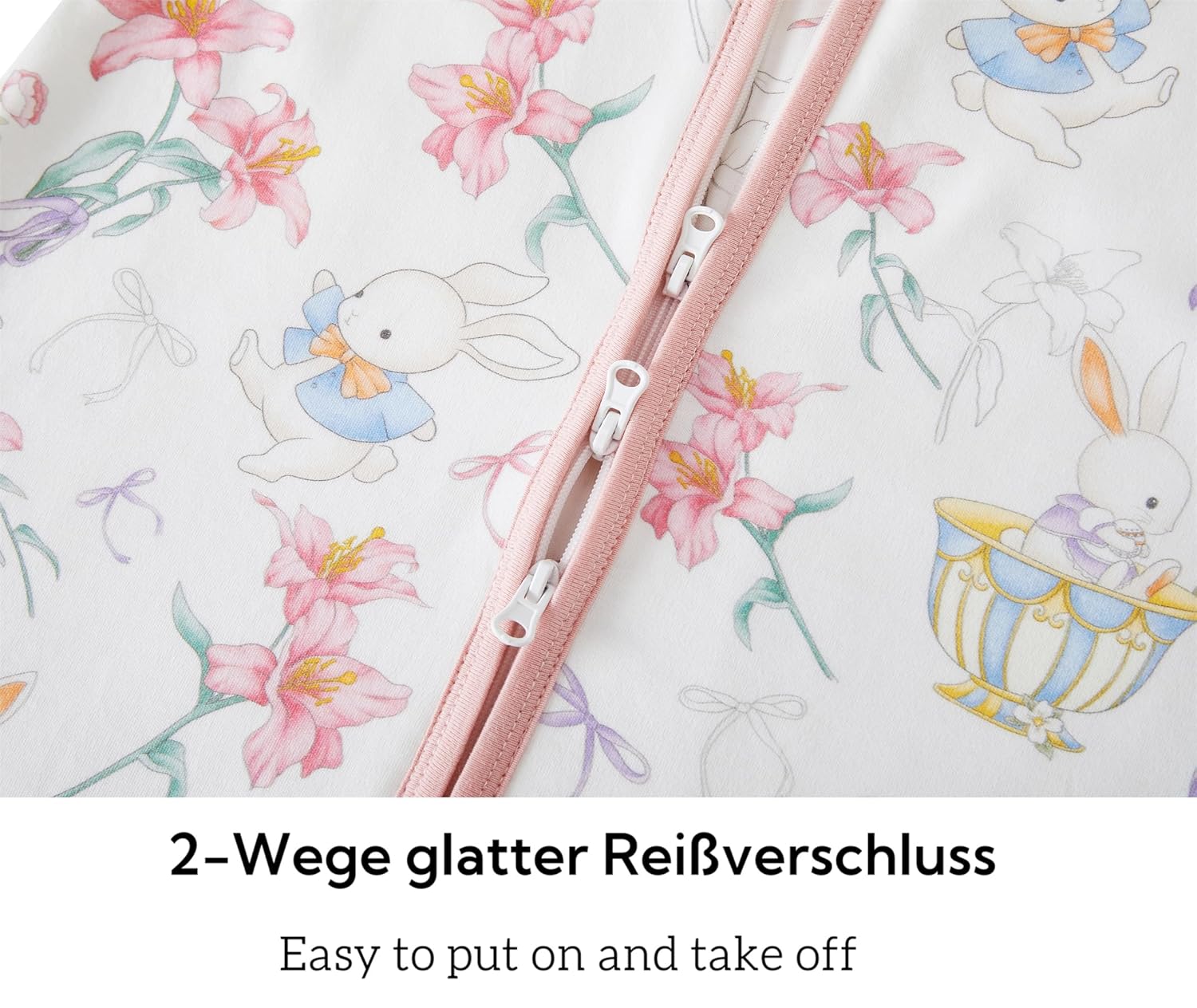 Thumbnail 4 de Teechodina Baby Ganzjahres Schlafsack mit Füßen – 100% Baumwolle, 80 cm