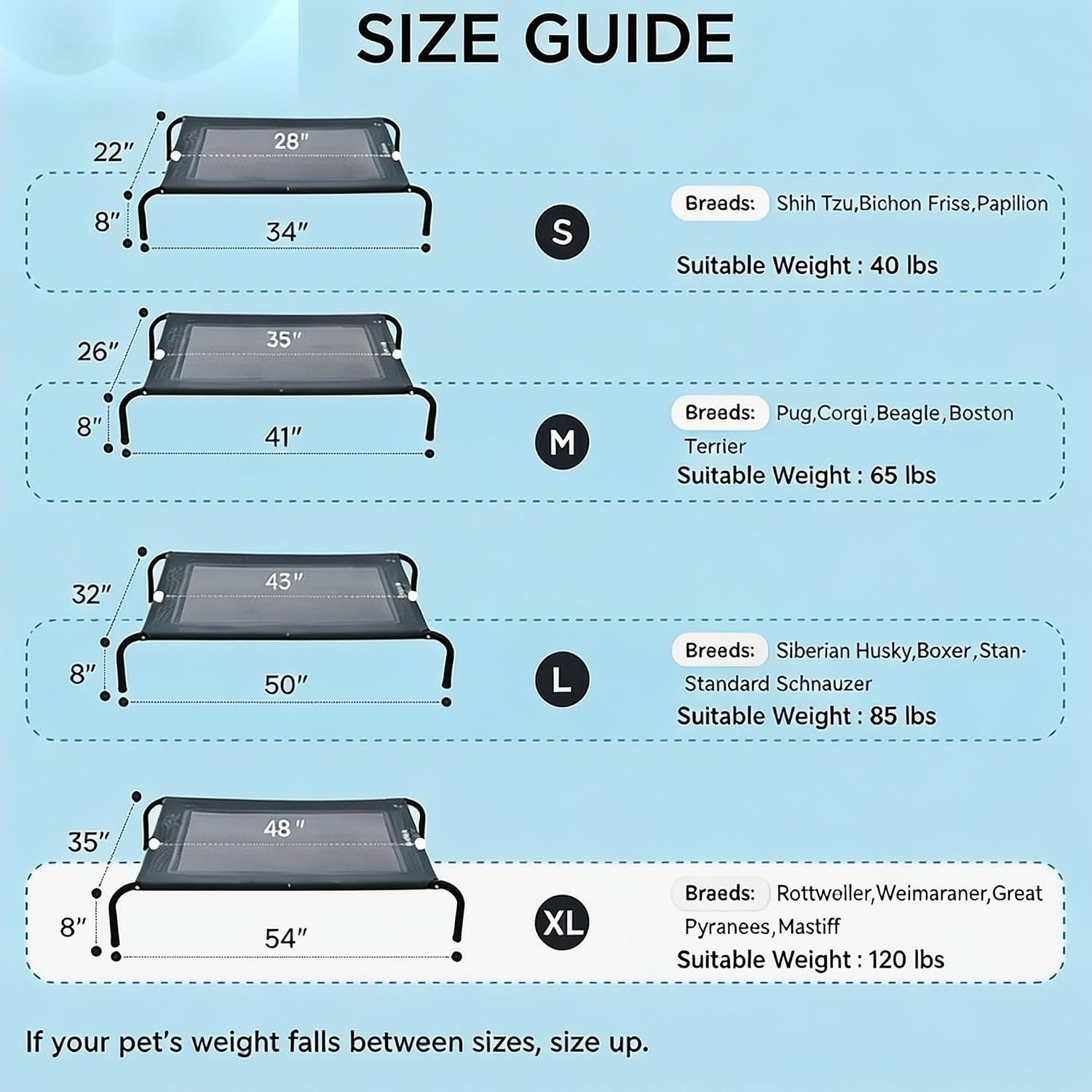 Thumbnail 1 de SIEMOUR Elevated Dog Bed, X-Large