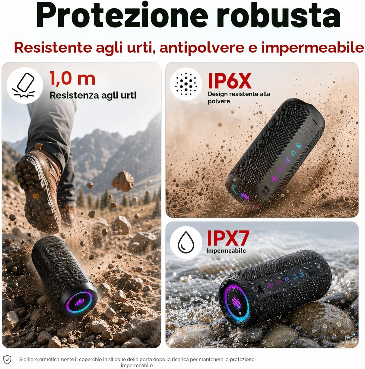 Thumbnail 4 de TIMU Cassa Bluetooth Portatile Potente 25W: suono ricco, autonomia e resistenza per ogni occasione