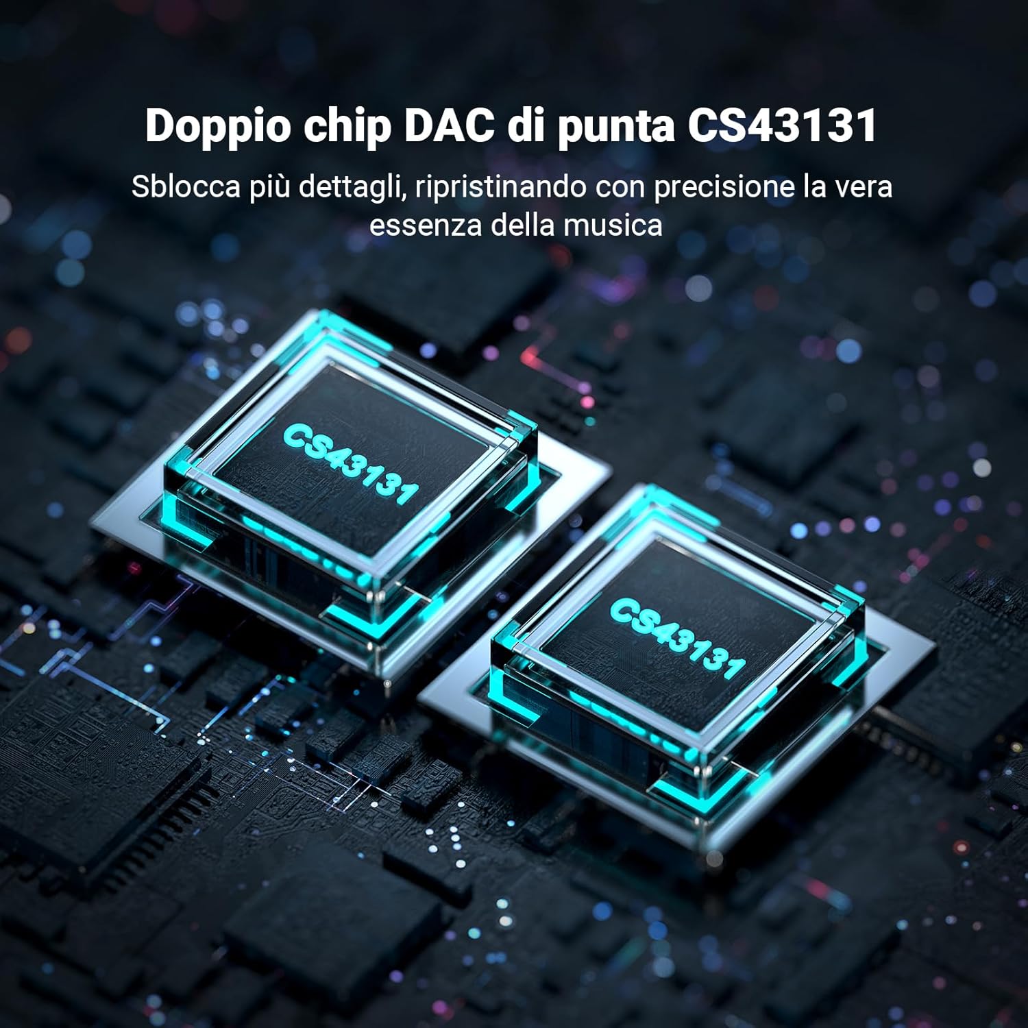 Detalle de Fosi Audio DS2 : DAC/Amplificateur USB-C vers casque avec sortie 3,5 mm et 4,4 mm — DS256, CS43131