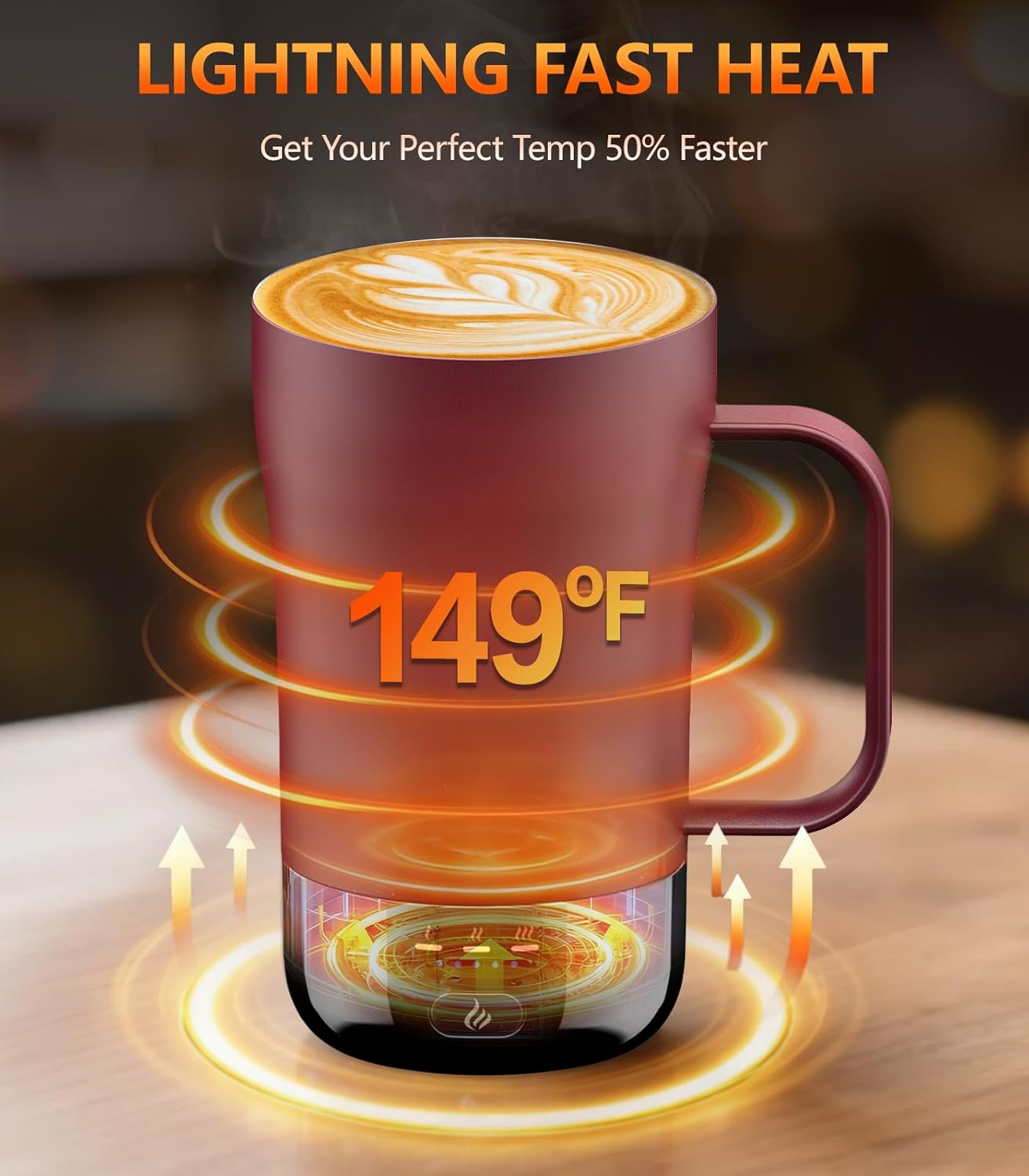 Detalle de Self-Heating Coffee Mug 14oz, Temp Control