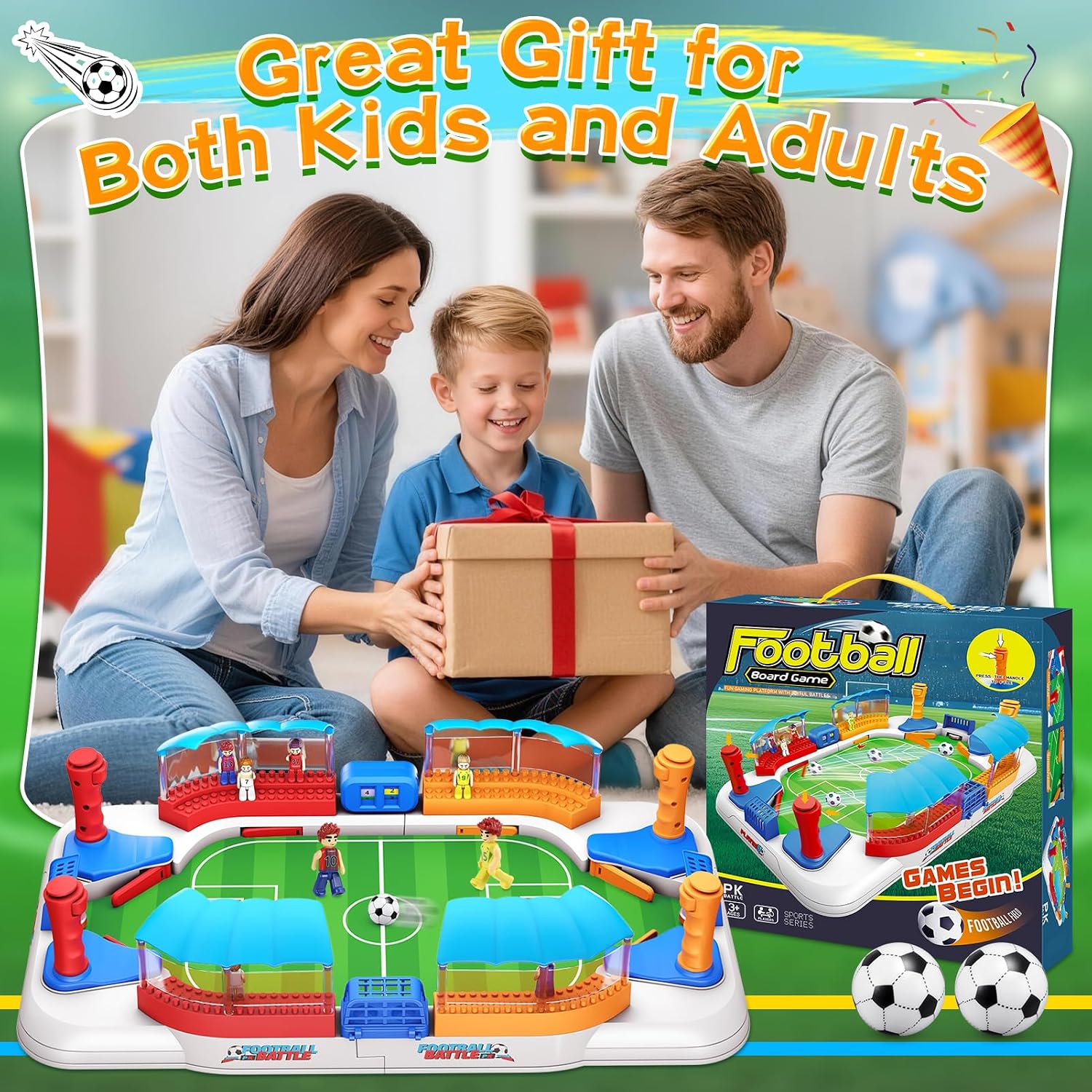 Thumbnail 6 de Dromlag Mini Football Table: Realistic Stadium Feel for Boys (Ages 3–12)