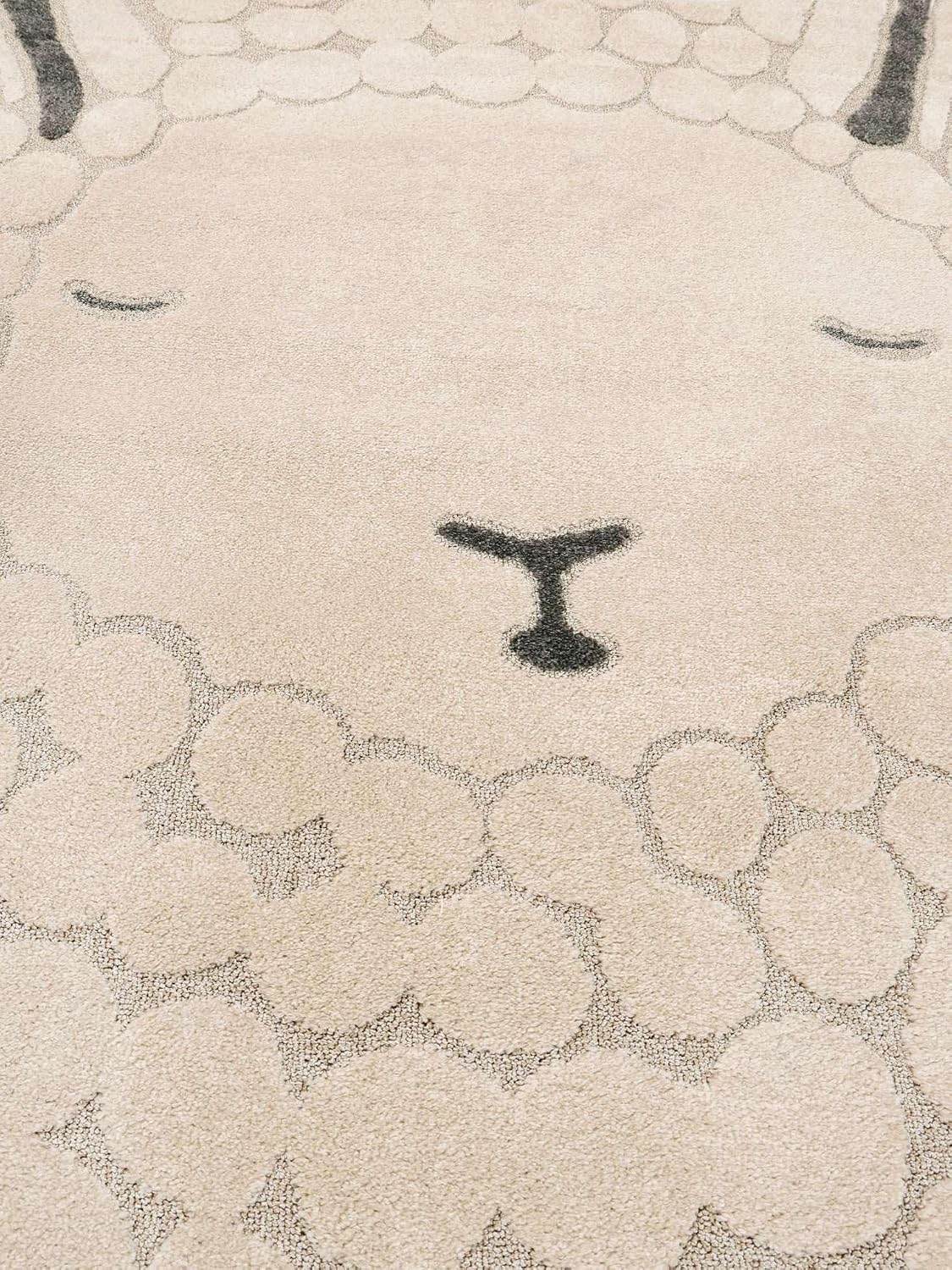 Thumbnail 5 de RugVista Lollo Lamm kids’ rug, 140 x 200 cm, greige/beige, medium pile