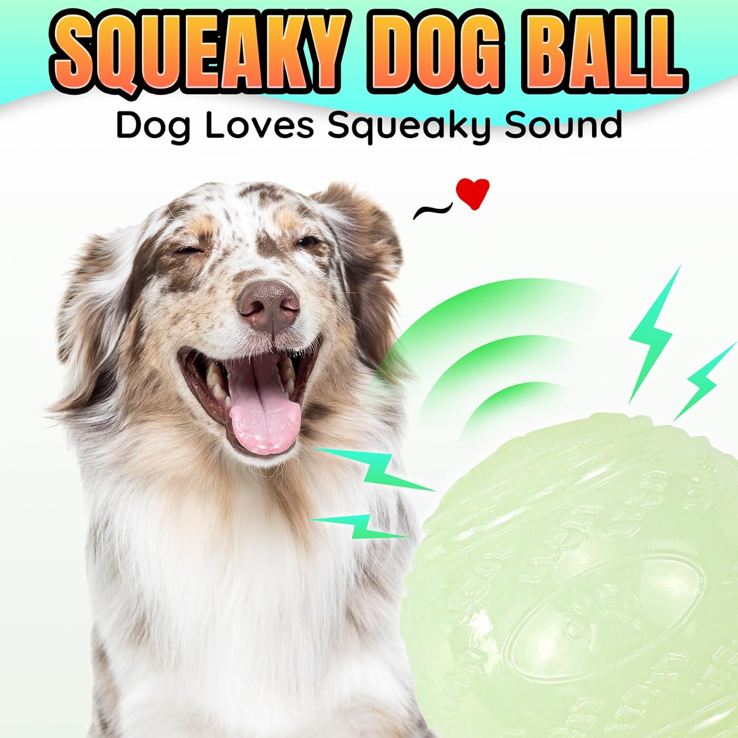 Thumbnail 5 de LECHONG 4-Pack Glow in the Dark Squeaky Dog Balls