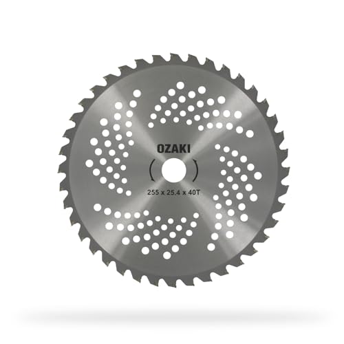 Detalle de OZAKI - Lame 40 Dents Pour Débroussailleuse, Dents à Pointe Carbure, 255 mm