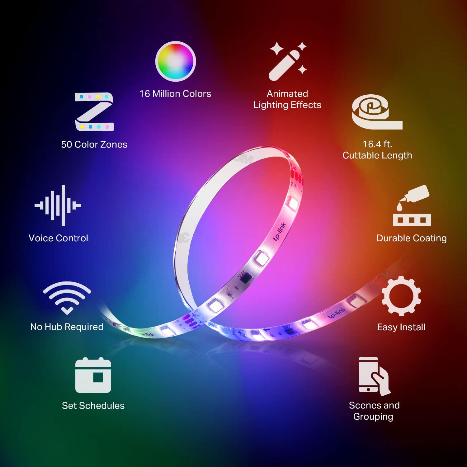 Detalle 2 de Kasa KL420L5 16.4ft RGBIC LED Light Strip ๐๐