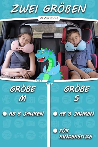 Detalle de FLOWZOOM Nackenkissen für Kinder, Größe S, Memory Foam und verstellbar