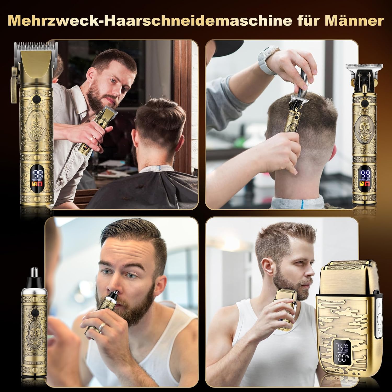 Detalle 2 de Suttik Haarschneider Trimmer Set mit 16 Teilen