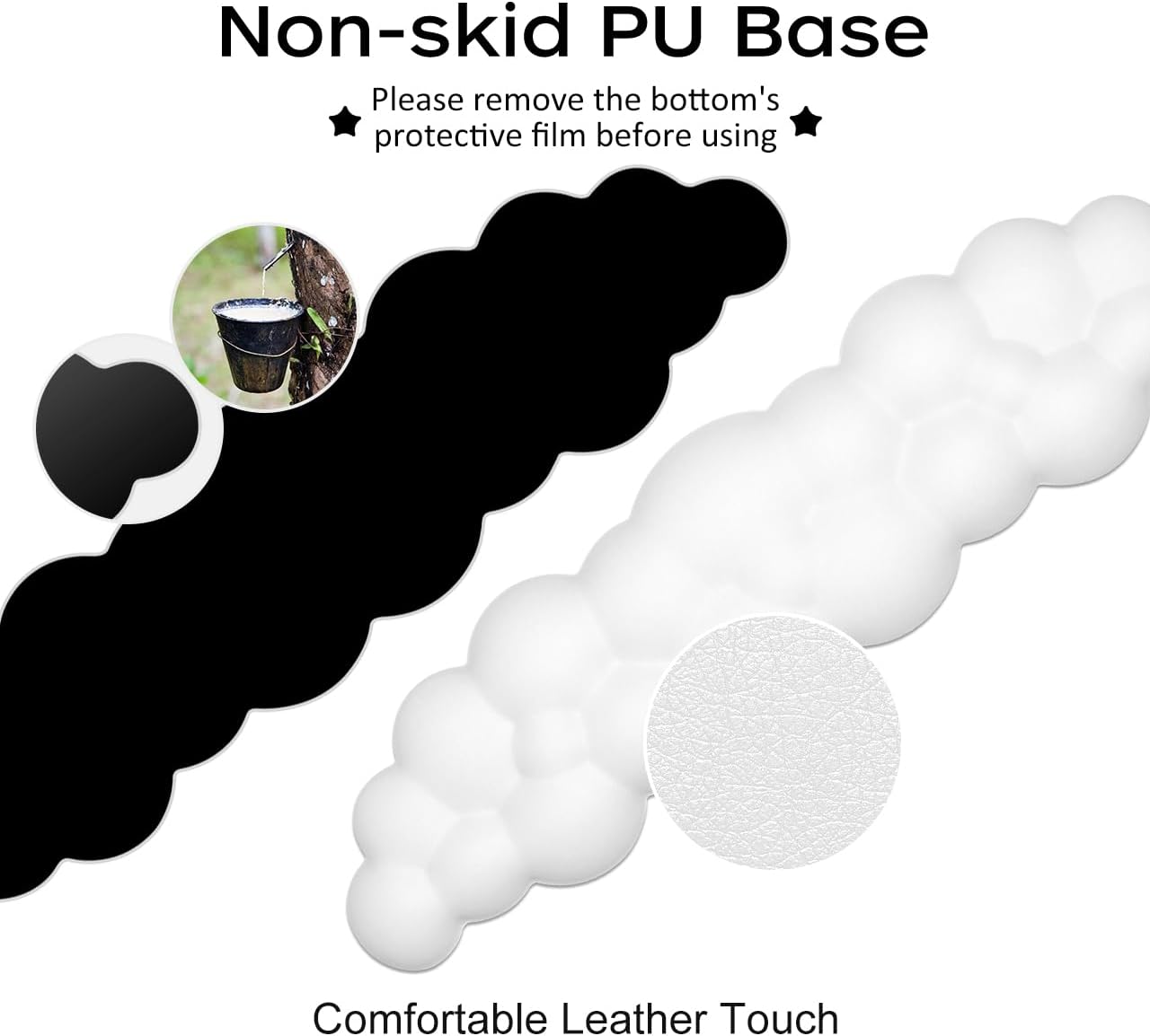 Detalle 2 de JIKIOU WRIST-A Cloud Wrist Rest Set with Memory Foam and Non-Slip Base