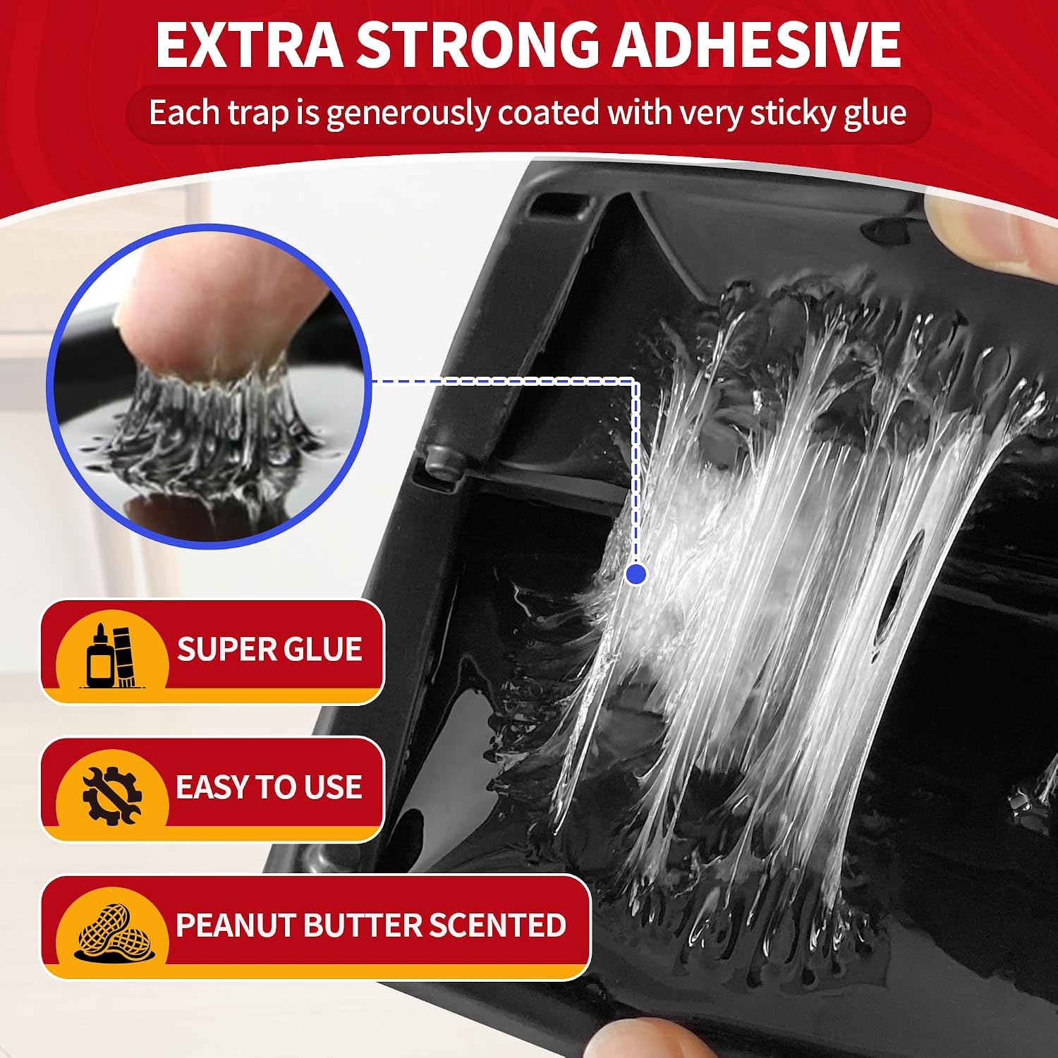 Thumbnail 2 de LULUCATCH KMRT01PC-S Sticky Mouse Traps, 12-Pack, Pre-Baited Glue Boards