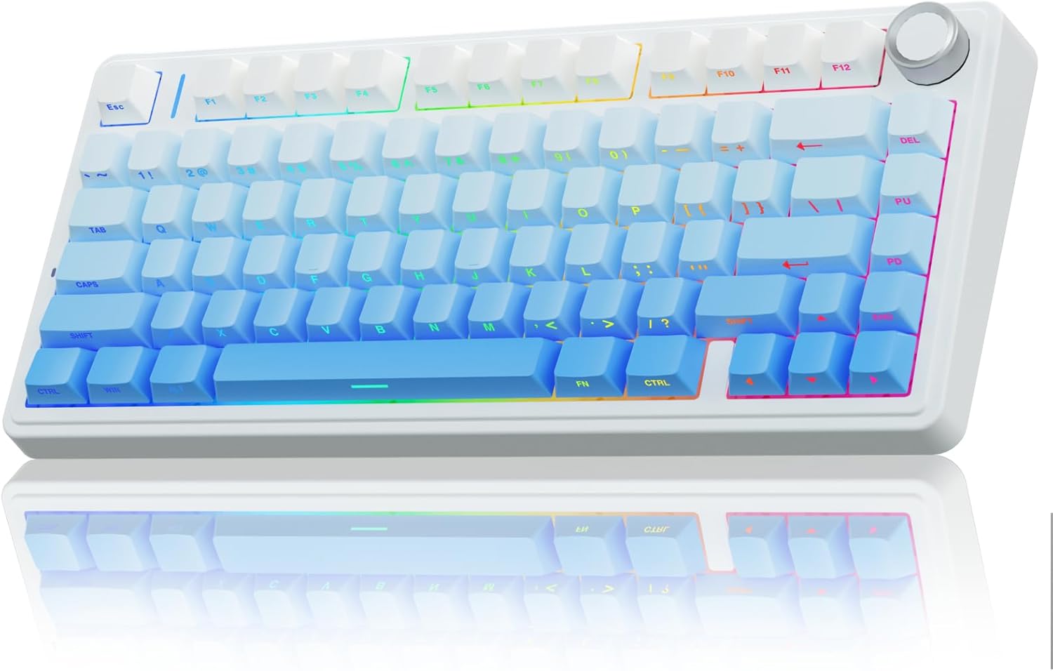 Detalle de AULA F75 Mechanische Tastatur Gaming – 75% Layout, Triple-Mode, Hot-Swap, RGB