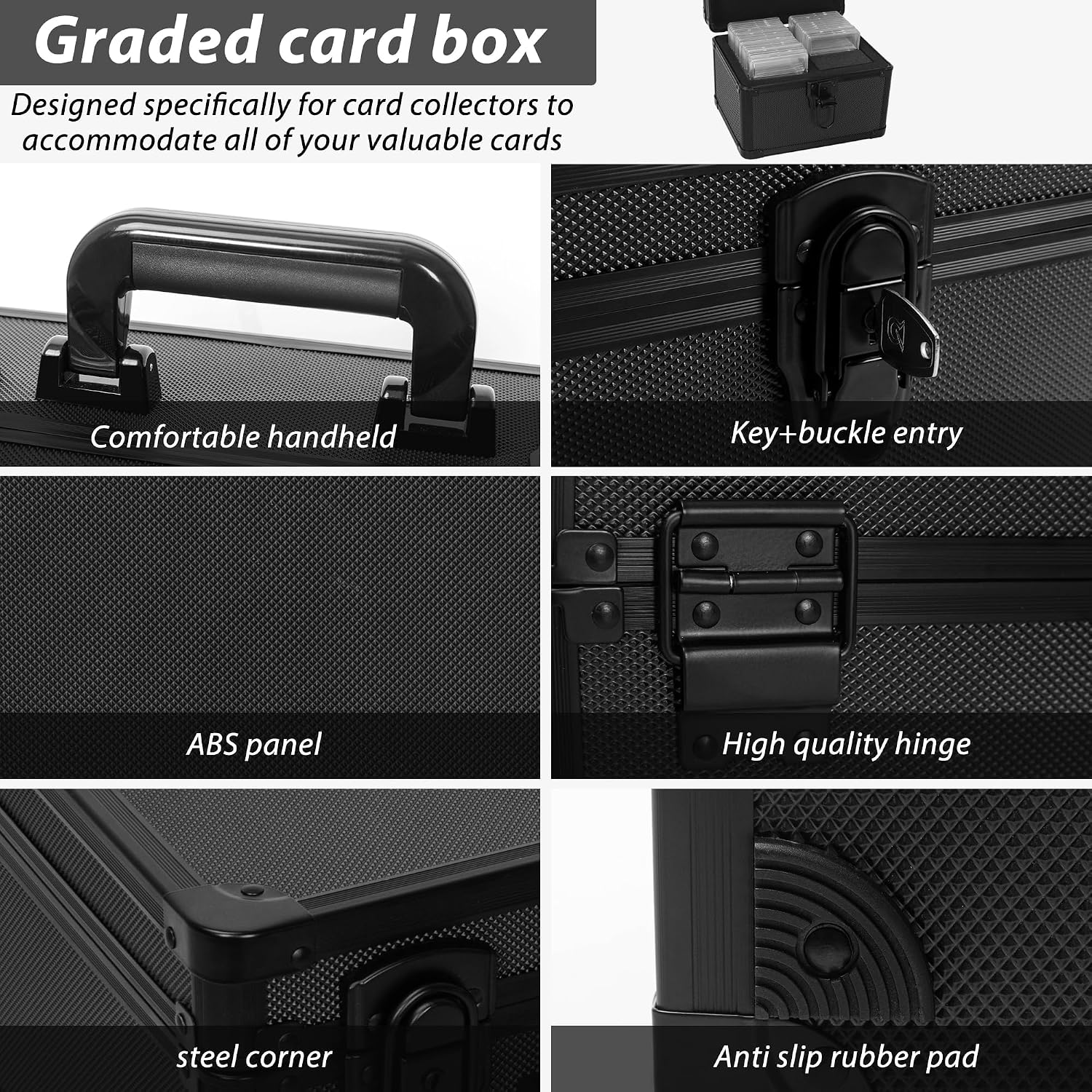 Thumbnail 2 de OUUTMEE Graded Card Case - Aluminum Alloy Storage Box for 100 Card Slabs (PSA, CSG, BGS)