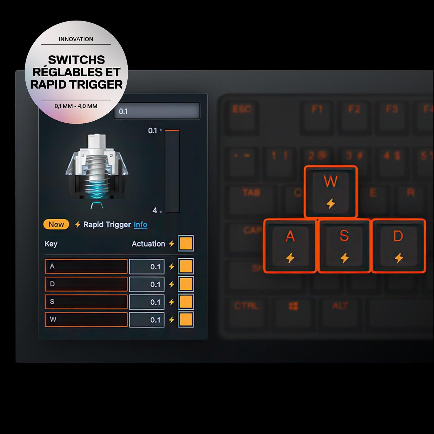 Thumbnail 6 de SteelSeries Apex Pro Mini Gen 3 OmniPoint 3.0 — Clavier compact ultra réactif FR AZERTY