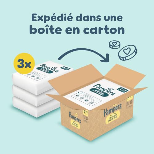 Detalle 2 de Pampers Premium Protection Taille 2, 192 couches, 4-7 kg, voile Dermacomfort
