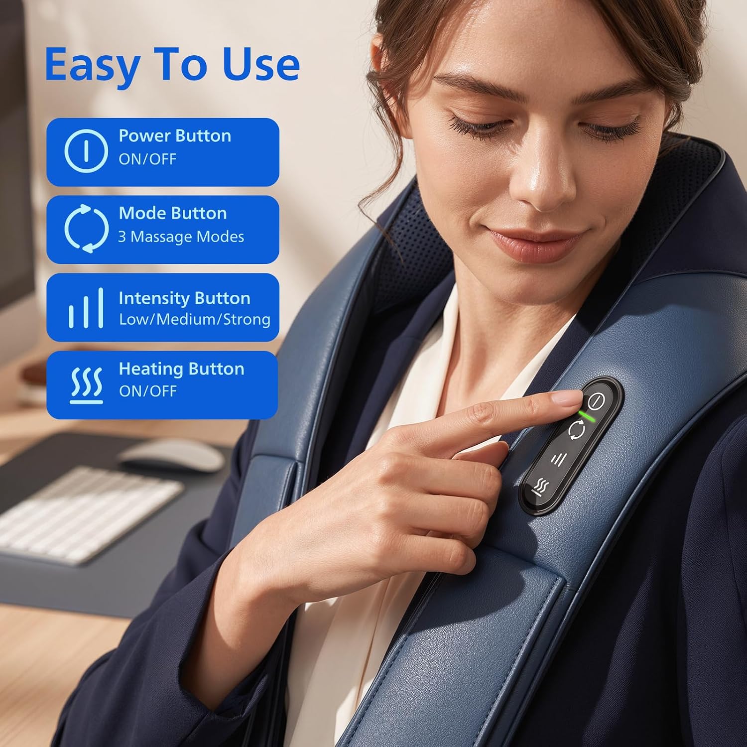 Detalle 1 de Philips Cordless Shiatsu Neck and Back Massager