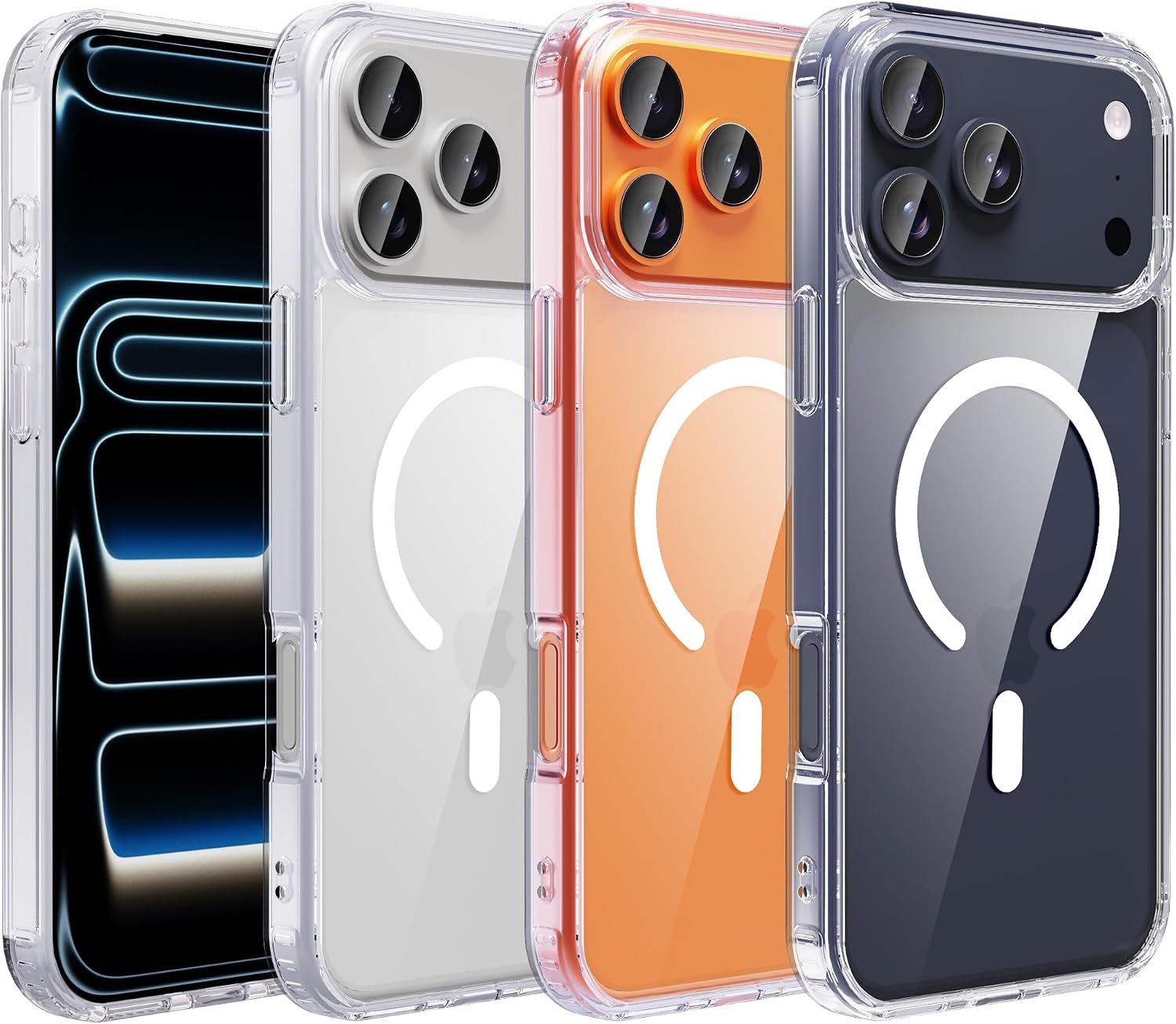 Detalle de PinLiSheng iPhone 17 Pro Max Clear Magnetic Case