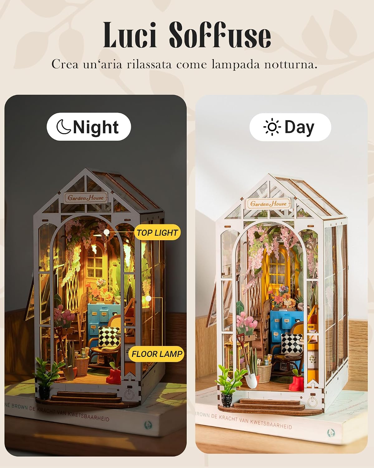 Thumbnail 3 de ROWOOD Book Nook Kit Serra: Puzzle 3D in Legno per Adulti da Costruire, Bookend e Decorazione fai-da-te